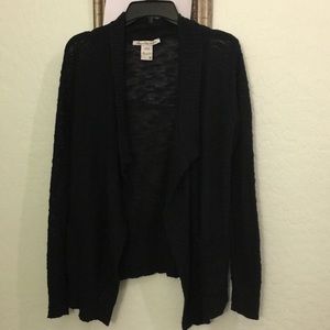 Open black cardigan size medium